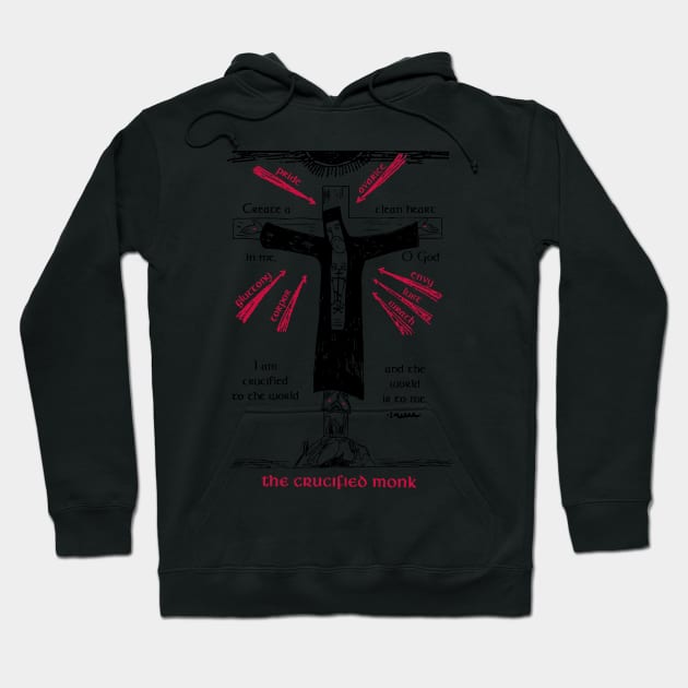 The Crucified Monk | Alternate Version Hoodie by EkromDesigns